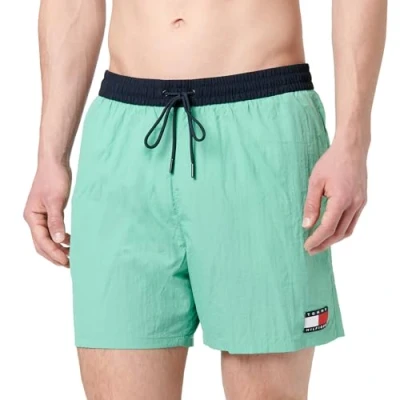 Abbildung von Tommy Hilfiger Heritage Medium Drawstring Badeshorts, Herren, Größe: Small, Fort green