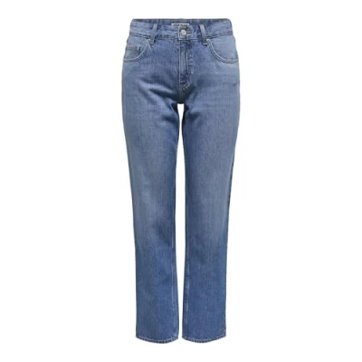 Abbildung von ONLY Onllumi MOM Jeans Straight Leg, Damen, Größe: XSx30, Medium blue denim