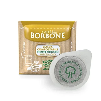 Abbildung von Caffè Borbone Kompostierbare Kaffeepads, Gold Kaffeemischung 150 Pads Kompatibel mit ESE System Papier 44 mm, Stück