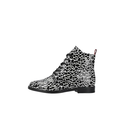 Abbildung von Rieker Damen Schnürstiefel in Weiss Kombi Gr. 39