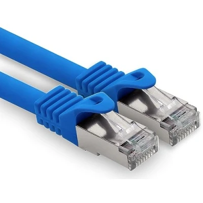 Abbildung von freiwerk 0,25m blau 1 Stück CAT.7 Netzwerkkabel Lan Ethernet Patch Kabel s FTP LSZH PIMF 10GB RJ45 Stecker Cat6a