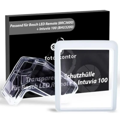Abbildung von foto kontor Schutzhüllen 2er Set kompatibel mit Bosch Intuvia 100 (BHU3200) und LED Remote (BRC3600) klare Hülle E Bike Fahrrad Display Bedieneinheit Schutz gegen Wasser Schmutz