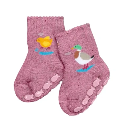 Abbildung von FALKE Unisex Baby Stoppersocken Duckling B Hp Baumwolle rutschhemmende Noppen 1 Paar, Rosa Rose 8620, 74 80