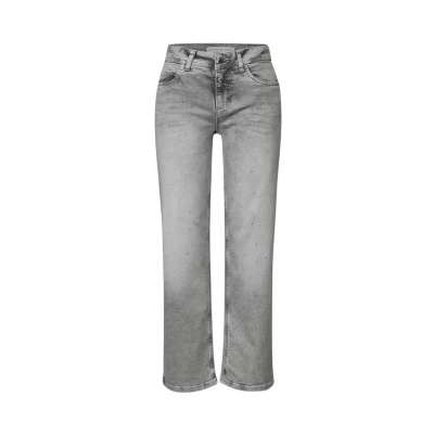 Abbildung von Street One MIT Schmucksteinen Jeans Straight Leg, Damen, Größe: 31x28, Grau