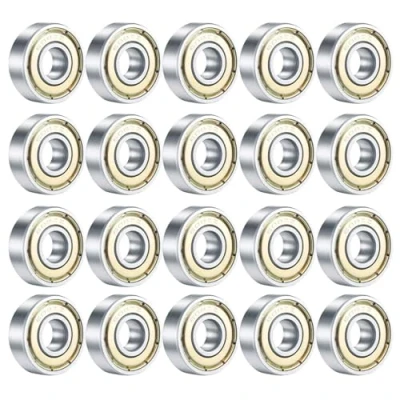 Abbildung von WANGZAIZAI 608 ZZ Kugellager, 20 Stück 8mm x 22mm 7mm Metall Double Shielded Miniatur Rillenkugellager für Skateboard Roller Inline Skates