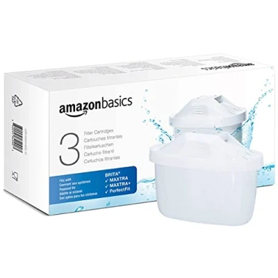 Abbildung von Amazon Basics Wasserfilterkartuschen, 3 Stück, passend für alle BRITA Systeme inkl. PerfectFit &amp;