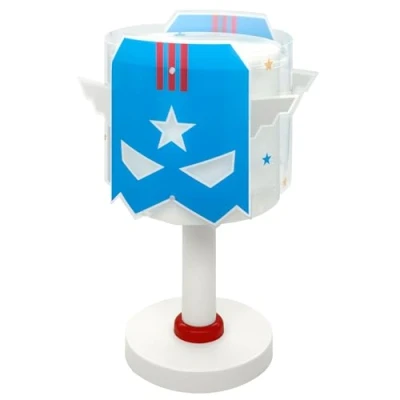 Abbildung von Dalber Tischleuchte Blue Hero, weiß/blau, Höhe 30 cm, E14