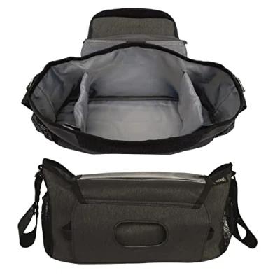 Abbildung von HECKBO Kinderwagentasche &amp; Buggy Organizer Tasche inkl. Smartphone Feuchttuch wasserabweisendes, stabiles Material Baby Aufbewahrungstasche, Stroller, Kinderwagen Zubehör