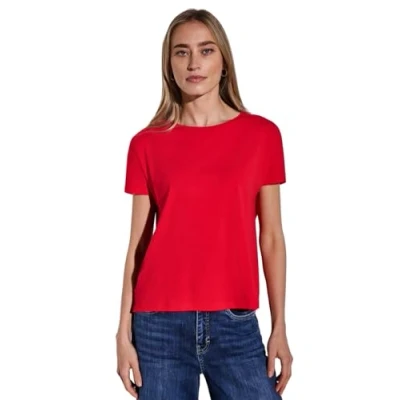 Abbildung von STREET ONE Damen A323114 Shirt In Unifarbe, Glory Red, 42 EU