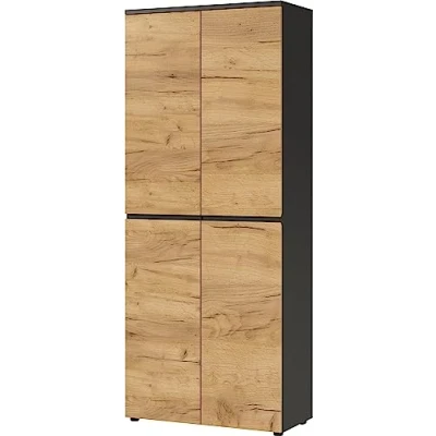 Abbildung von Aktenschrank GW Lissabon, mit Zwei Türen und Vier verstellbaren Einlegeböden, griffloses Design, 80 x 197 40 cm (BxHxT)