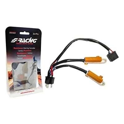 Abbildung von SIMONI RACING 50W4 Widerstand Warning Canceller speziell für LED Lampen Sockel H4, 50W 6 Ohm mit Steckern