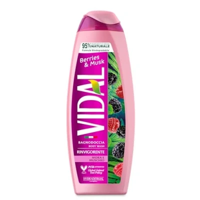 Abbildung von Badeschaum belebend Vidal Brombeere und Moschus 500 ml