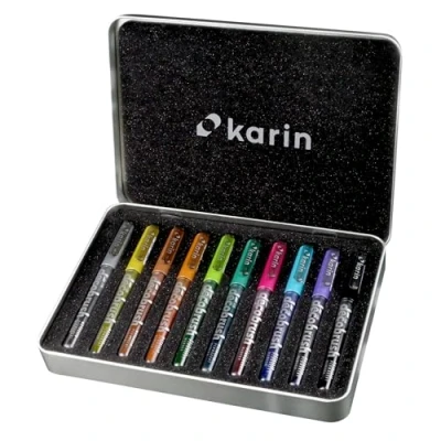 Abbildung von KARIN DecoBrush Metallic 10 pcs. set Stück Transparenter Körper mit ink free System, 2,4 ml