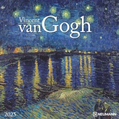 Abbildung von Vincent van Gogh 2025 Wand Kalender Broschüren 30x30 30x60 geöffnet Kunst