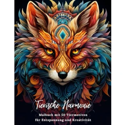 Abbildung von Tierische Harmonie: Malbuch für Erwachsene mit 50 Tiermotiven Entspannung, Ruhe und Kreativität