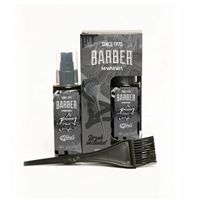 Abbildung von BARBER MARMARA Temporary Hair Color Schwarz 125ml / Schnurrbart Bart und Haar Farbe/eliminiert Grau für ein dickeres volleres Aussehen/Frei von Ammoniak Peroxid/Fertige Mixtur