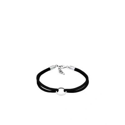 Abbildung von Elli Kreis GEO Velour Optik Trend Armband, Damen, Größe: 17, Black