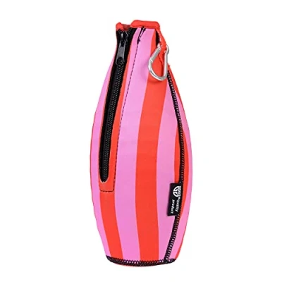Abbildung von GRÄWE Flaschenhülle aus Neopren, kompatibel mit Sodastream Glasflaschen, rot/rosa