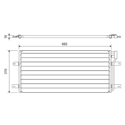 Abbildung von VALEO 814029 Klimakondensator ohne Trockner Aluminium 310
