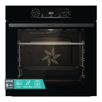Abbildung von Gorenje OptiBake BOS6737 E02B Einbau Backofen / 77L AquaClean/Heißluft/ExtraSteam/AirFry/PerfectGrill/Pizzamode 300C/Schwarz