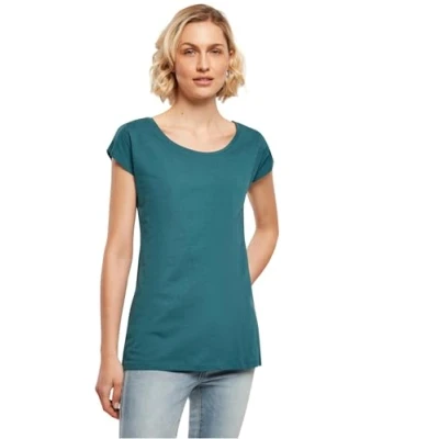 Abbildung von Build Your Brand Damen BB013 Ladies Wide Neck Tee T Shirt, Teal, XS