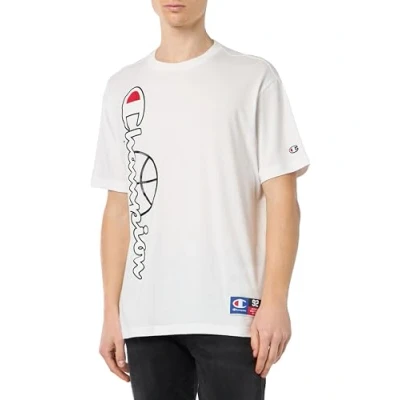 Abbildung von Champion Herren Legacy Modern Basket Graphic S/S Crewneck T Shirt, hellgrau, Medium