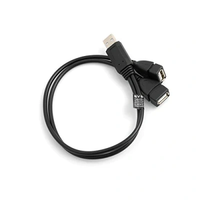 Abbildung von SYSTEM S Y Kabel USB Typ A Stecker zu 2 x Buchse Splitter Ladekabel Adapter