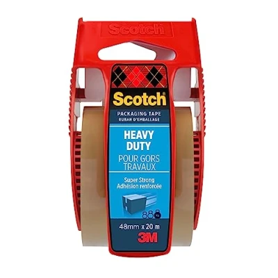 Abbildung von Scotch Extra starkes Verpackungsklebeband, 48 mm x 20,3 m, Havanna, 1 Rolle auf Handabroller/Packung