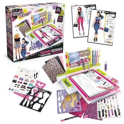 Abbildung von Canal Toys Style 4 ever OFG 232 Modedesigner Studio für Kinder: Komplettes Bastel und Gestaltungsset mit echten Stoffen &amp; Accessoires kleine Modebegeisterte, 1 Set, mehrfarbig