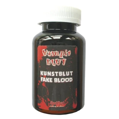 Abbildung von Kunstblut 250 ml Vampir I Halloween Blutsauger künstliches Blut Vampirblut Filmblut rot Zombie Horror