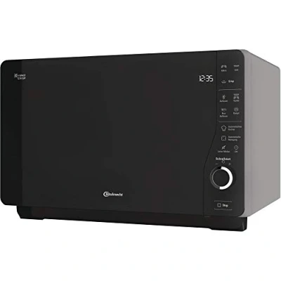 Abbildung von Bauknecht ExtraSpace Crisp MW 427 SL/Kombination Grill und Mikrowelle/Maximale Flexibilität Ohne Drehteller/ 800 W/ 25 L Garraum/Grill 1000 W/Crisp Funktion/Dampfgarfunktion/AutoClean, Silber