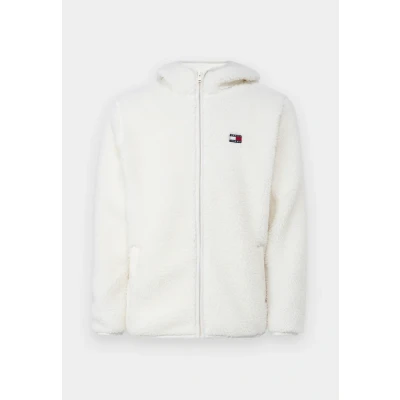 Abbildung von Tommy Jeans TJM Badge Fleecejacke, Herren, Größe: 5XL, Ancient white