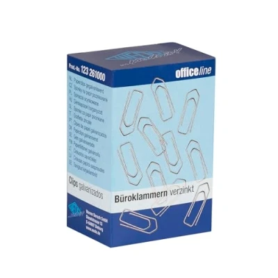 Abbildung von WEDO Büroklammer 26 mm spitz, 1000er Pack, glanzverzinkt