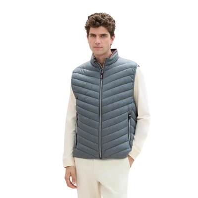 Abbildung von TOM Tailor Weste, Herren, Größe: Large, Stormy teal