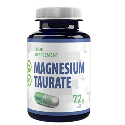 Abbildung von Magnesium Taurate 2000mg pro Portion 120 Vegane Kapseln, Laborgeprüft, Hochdosiert, Nicht GVO &amp; Glutenfrei