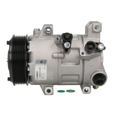Abbildung von BOSCH 1 986 AD1 262 Kompressor 12V PAG 46 YF R1234yf, R134a mit Montageanleitung, Dichtring TOYOTA: Verso, Auris Hatchback, RAV4 III Off Road