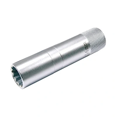 Abbildung von BGS 2448 Zündkerzen Einsatz mit Haltegummi, Zwölfkant, lang 10 mm (3/8&quot;) SW 16