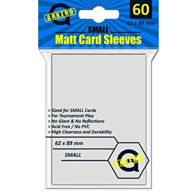 Abbildung von Arkero G Small Matt Card Sleeves White (60 Matte, Weisse Kartenhüllen) Yu Gi Oh! Größe