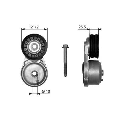 Abbildung von GATES T38103 Spannrolle FleetRunner Micro V Stretch Fit