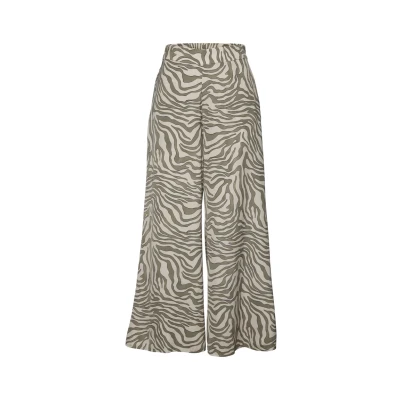 Abbildung von LASCANA Webhose, aus Satin mit Animaldruck, luftige Stoffhose Taschen, Strandhose