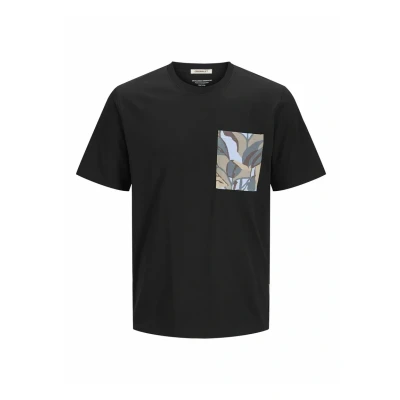 Abbildung von Jack &amp; Jones Rundhalsausschnitt Tshirt print, Herren, Größe: Medium, Black