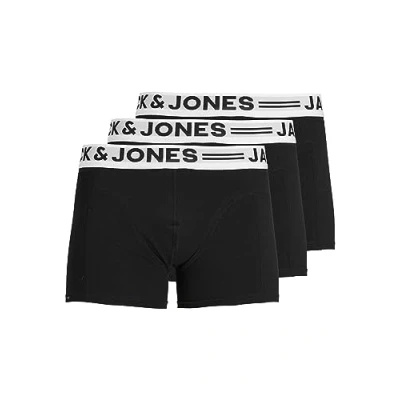 Abbildung von Jack &amp; Jones Sense Trunks 3 PACK Panties, Herren, Größe: Medium, Black