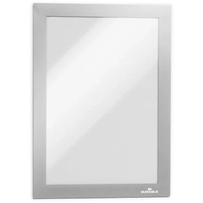 Abbildung von Durable Info Rahmen Duraframe Magnetic (A5, Magnetrahmen für metallische Oberflächen) 5 Stück, silber, 494723