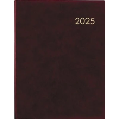Abbildung von Zettler Wochenbuch 2025 bordeaux, 21x26,5cm, Taschenplaner mit 128 Seiten im wattiertem Einband, Eckperforation und Fadensiegelung, Mondphasen, Wochenübersicht internationales Kalendarium