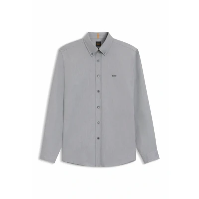 Abbildung von BOSS Rickert Hemd, Herren, Größe: Small, Open grey two