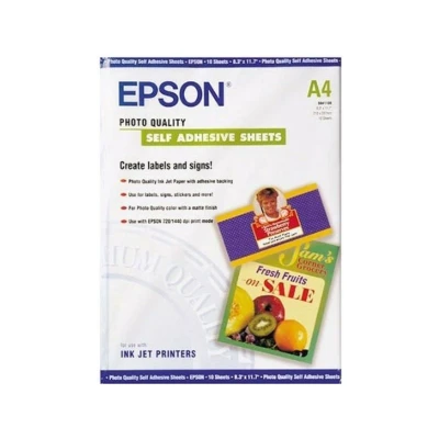 Abbildung von Epson S041106 Photo Quality Inkjet Paper, selbstklebend, DIN A4, 167g/m², 10 Blatt