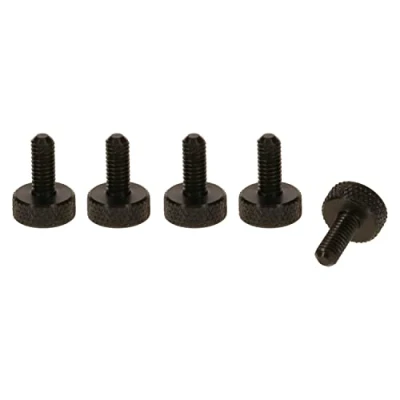 Abbildung von Precisiongeek Rändelschrauben M6 x 10mm 1 Satz (5 Stück) (Schwarz)