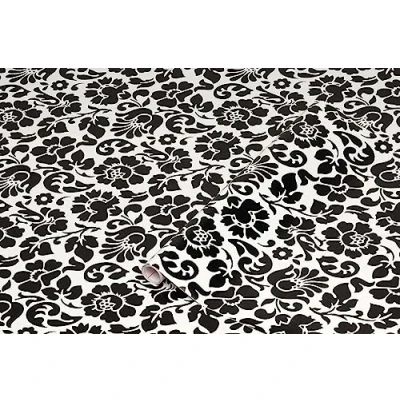 Abbildung von d c fix Möbel Klebefolie Barock Schwarz Weiß 45 cm x 2 m Möbelfolie selbstklebende Deko Folie Schrank Küche Bad Dekorfolie Blumen Muster Ranken Ornamente Vintage Landhaus Stil
