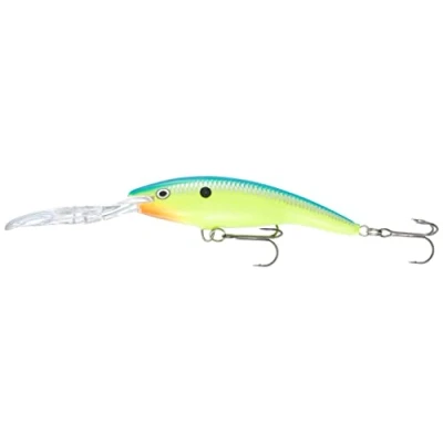Abbildung von Rapala Unisex Adult Deep Tail Dancer Angelköder Angelzubehör aus Balsaholz Stabile Tauchschaufel Süßwasser Spinnköder Lauftiefe 6m Fischköder 9cm, 13g Hergestellt in Estland Parrot, 9 cm / 13 g