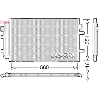 Abbildung von DENSO DCN12005 Klimakondensator mit Trockner 560x351x16 R 134a 560 IVECO: Daily 6